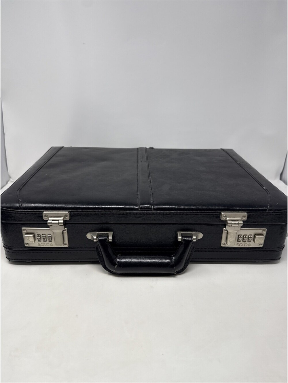 Solo Briefcase Black Bag Style # 471-4 With Combination